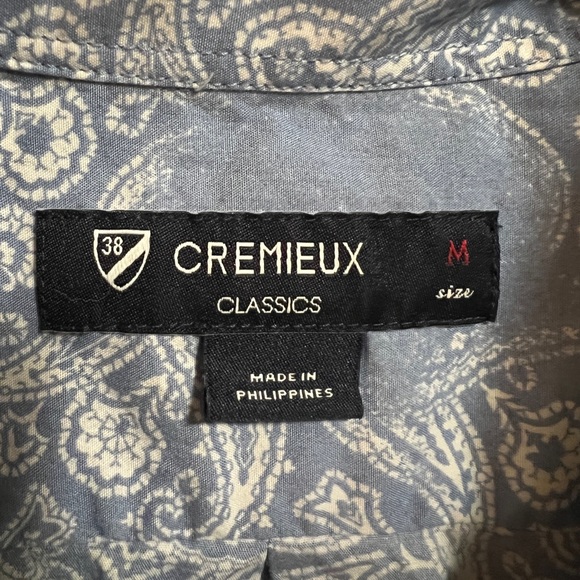 Blue Daniel Cremieux Paisley Button Up men’s medium - Picture 3 of 3